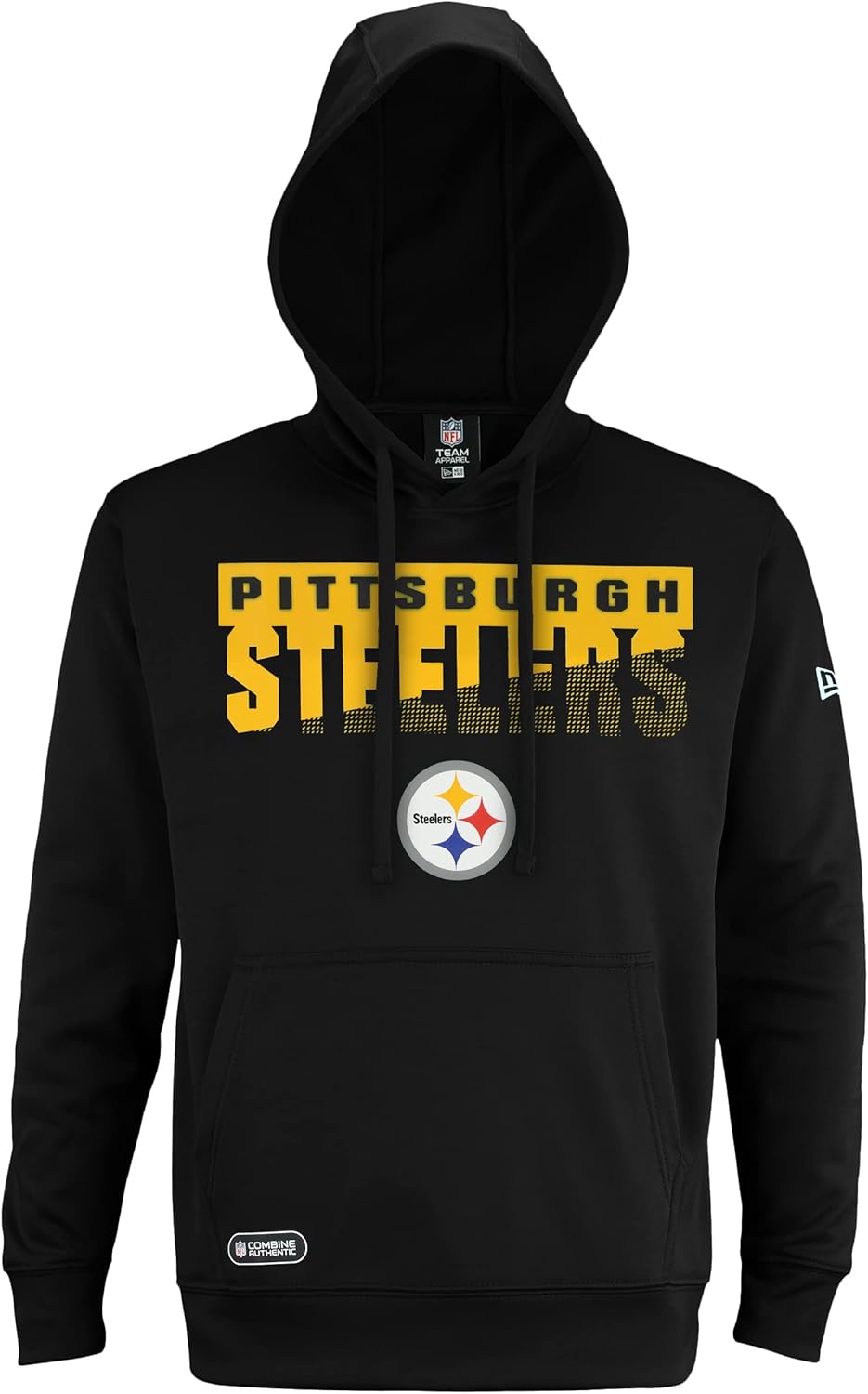 New Era NFL Men's Scoreboard Pullover Performance Hoodie, Pro Football Fleece Hoodie, Pittsburgh Steelers, Small