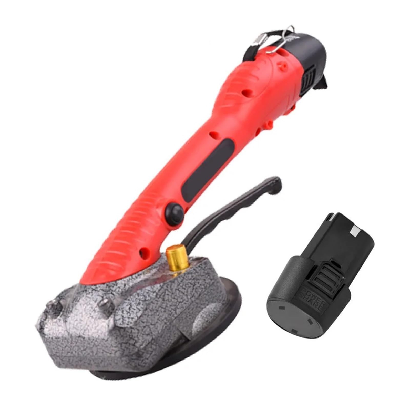 Strumento Vibrazione Piastrelle Piastrelle For Pavimenti Da Parete For Piastrellatrici For Piastrelle 10-150Hz Che Posano Strumento Vibrante Con Ventosa Da 100 * 100 Mm Con Batterie(Red)