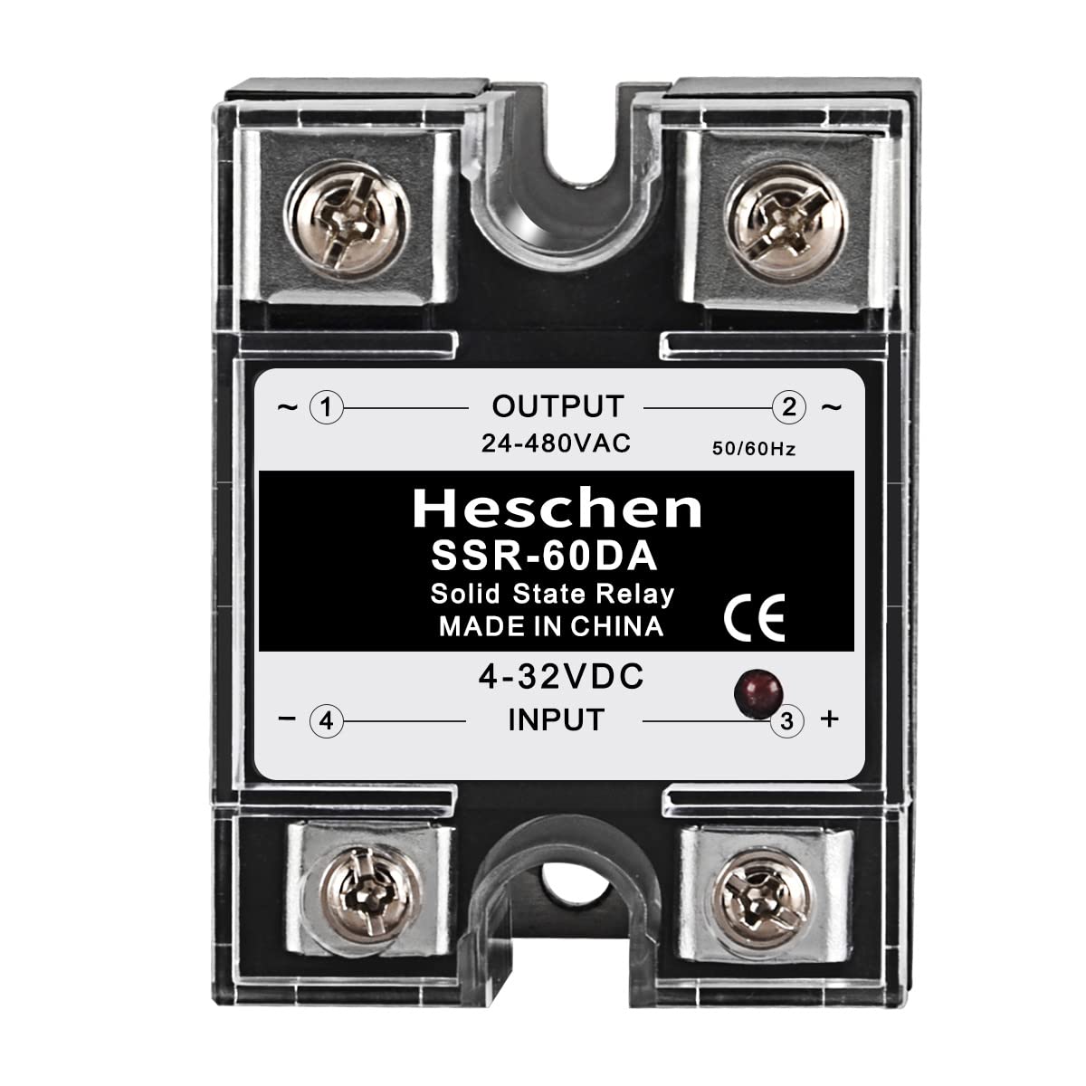 Solid State Relay For Ssr,Single Phase Input, 4-32Vdc Output, 30-480Vac
