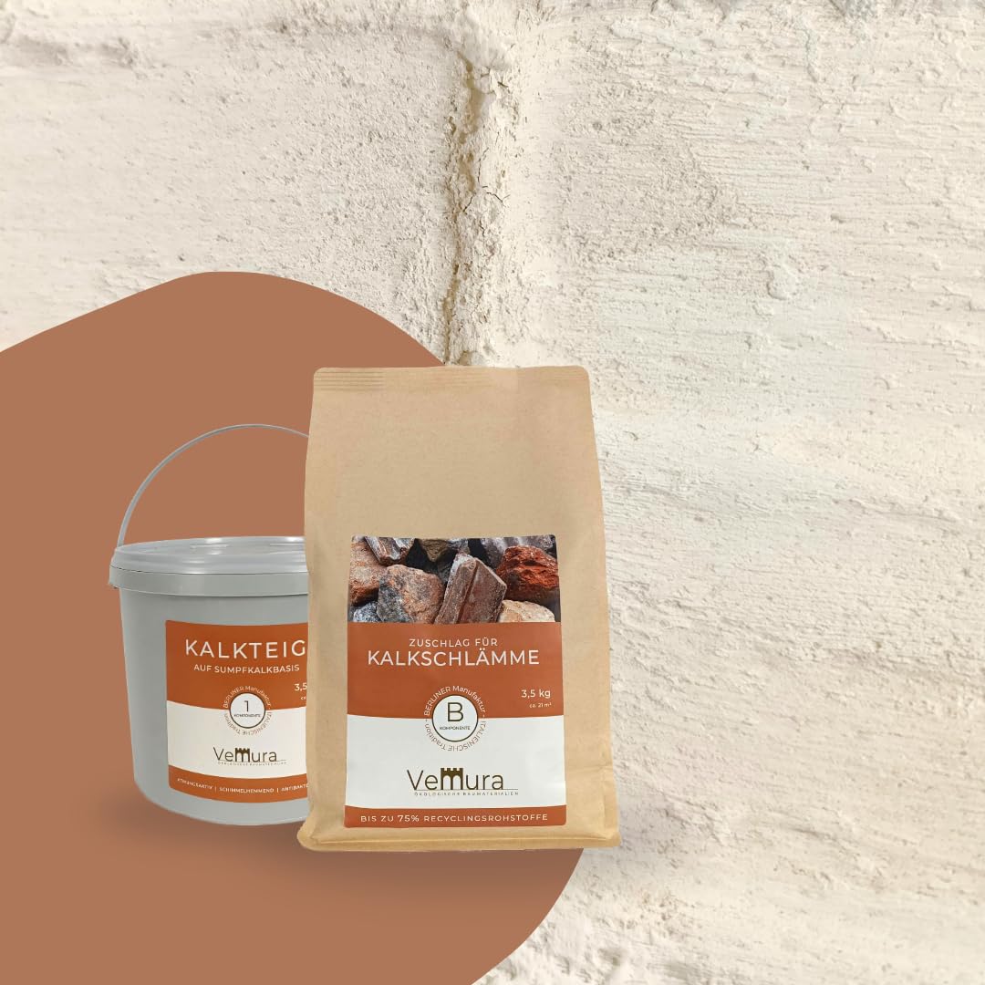 Kalkschlämme, Rustikale Oberfläche | Bianco Latte, S - 2,5 kg