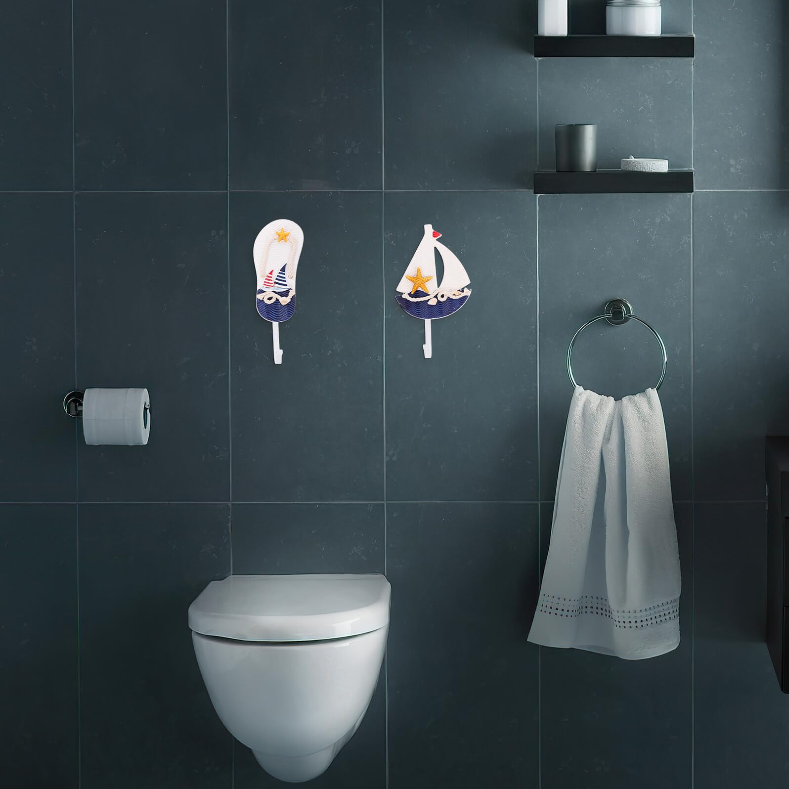 Sosoport 3 Pezzi Ganci da Parete in Appendini Decorativi per Cappotti e Accessori per Cucina Bagno Camera da e Ufficio Design Versatile e Resistente
