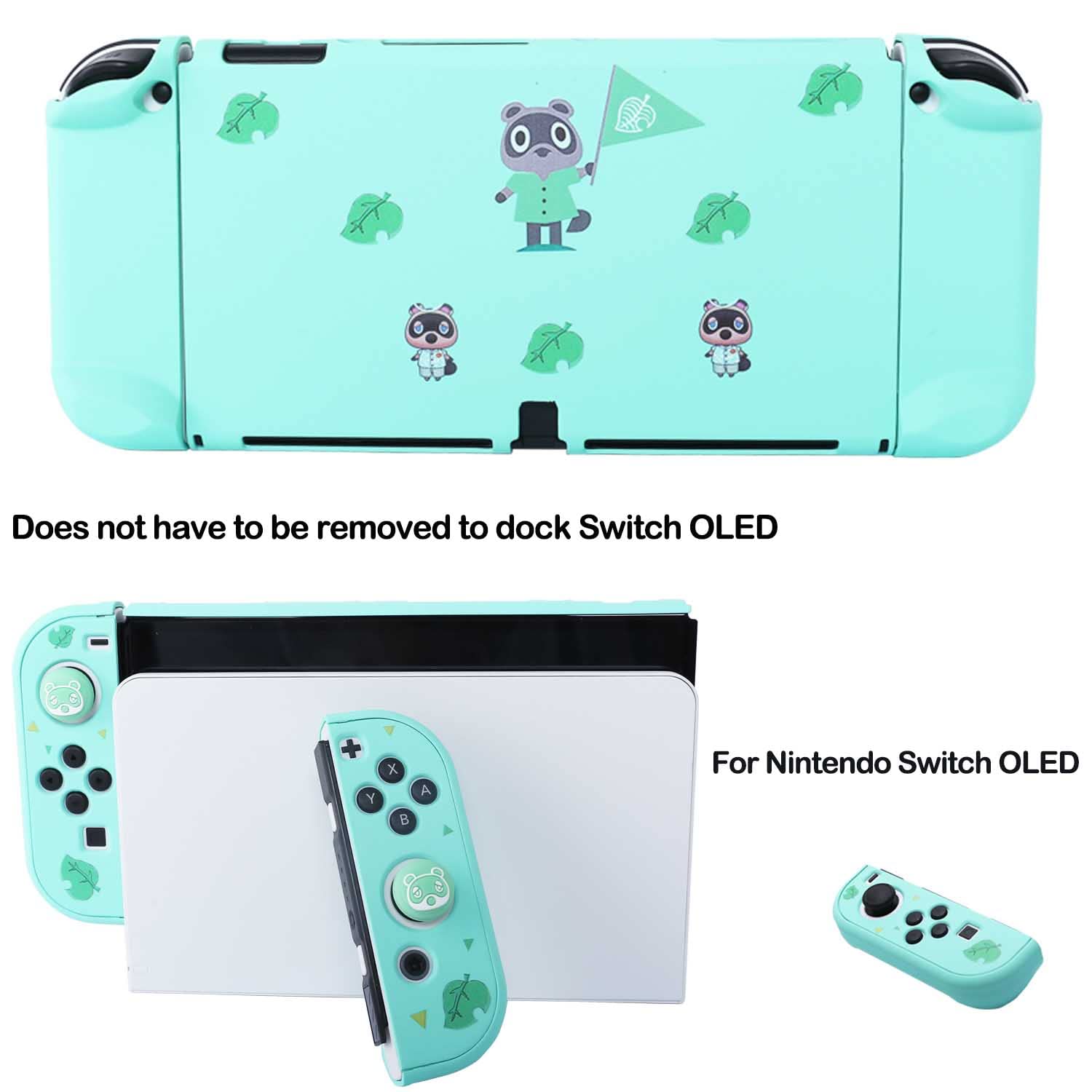 Accessories Bundle for Nintendo Switch Animal Crossing - YOOWA Accessory kit NS Animal Crossing Set with Carrying Case Protective Cover Screen Protector Game Card Holder Play Stand Thumb Grips: Nintendo Switch OLED Switch OLED Animal Crossing