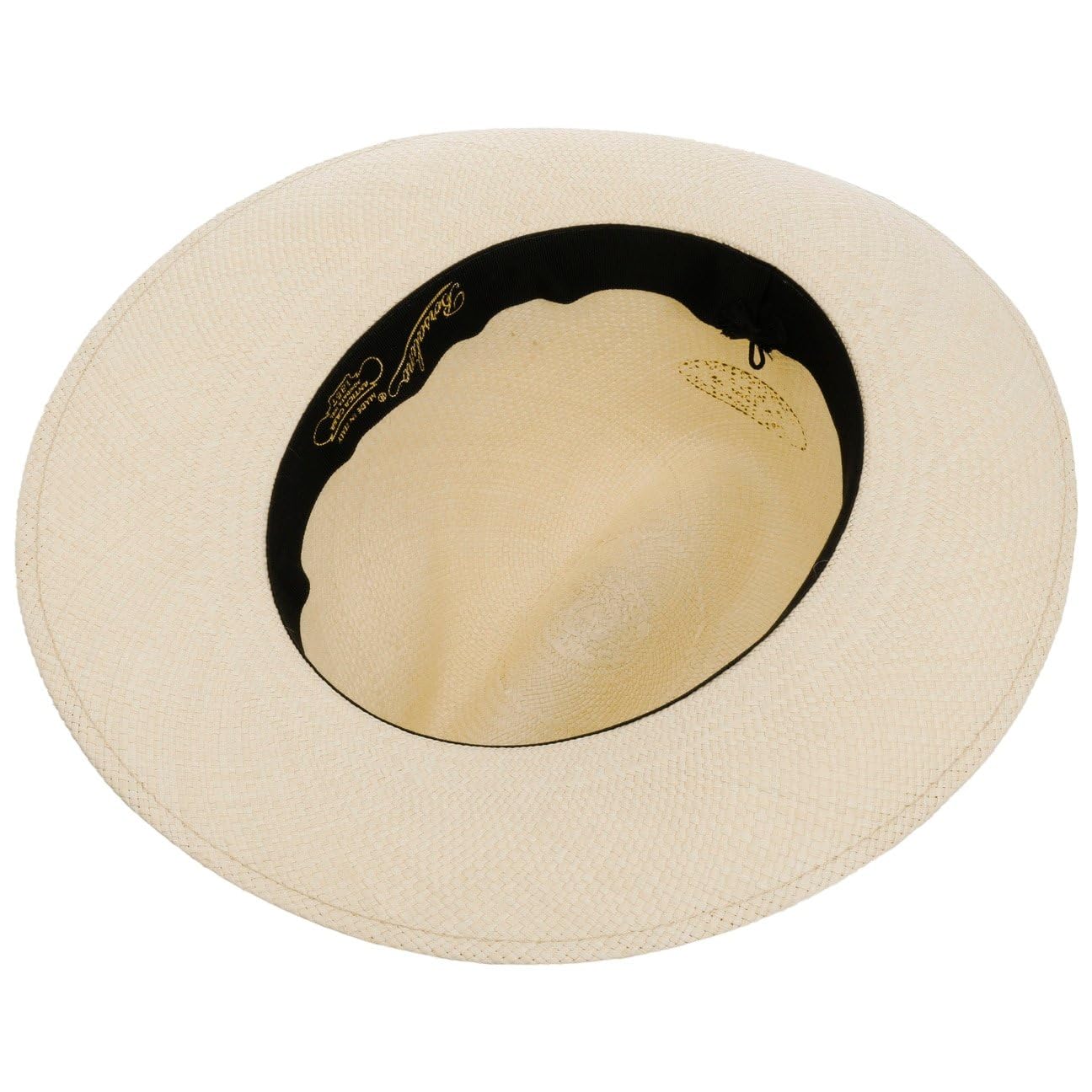 Borsalino Chapeau Panama Amedeo Bogart Homme - Made in Italy Fedora D'Ete avec Ruban Gros Grain Printemps-ete Ete