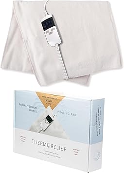 Professional Grade Heating Pad with Automatic Moist Heat by ThermoRelief, Extra HOT Heating for Deep Penetrating Heat - 2nd Gen Version Medium Size Digital - 18" by 14"