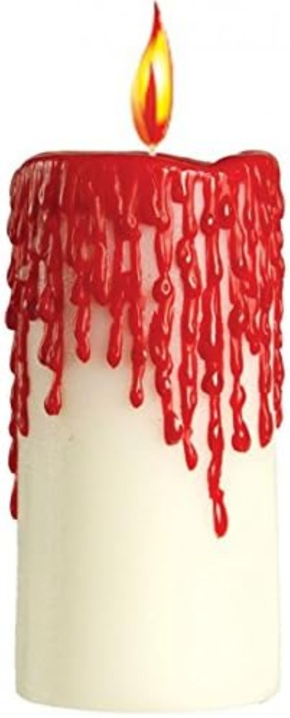 Guirca Fiestas GUI19624 Large Blood Candle 10 x 5 cm, Weiß-rot