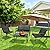 PAIQIAN 4 Pieces Patio Furniture Set Outdoor Patio Conversation Sets Poolside Lawn Chairs with Glass Coffee Table Porch Furniture for Courtyard, Garden and Balcony (Black)