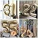 40 Inch Light Gold 60 Number Balloons White Gold Giant 60 Foil Mylar Helium Large Digital Balloon Champagne Gold Birthday Numbers Jumbo Balloons 60th Anniversary Events Party Decorations Supplies