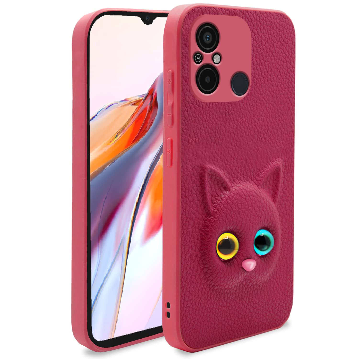 Pikkme Redmi 12C / Poco C55 Back Cover for Girls | Cute Cat Leather Finish | Soft TPU | Case for Redmi 12C / Poco C55 (Pink) (B0C61FWNQW) Amazon Price History, Amazon Price Tracker