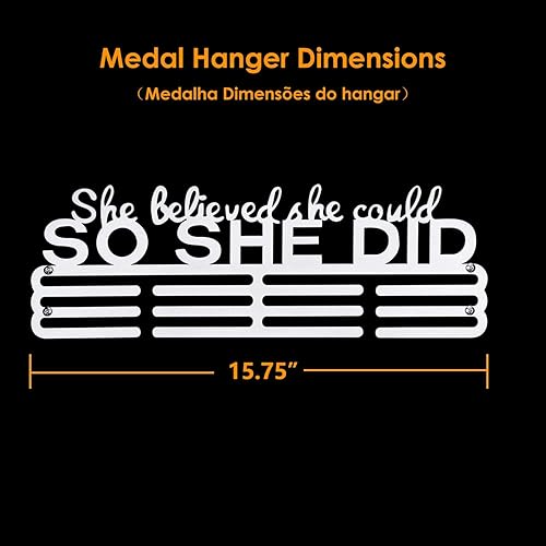 Miniatura 2 de Miayork Upgrade Medal Holder Display Hanger Rack Medals-Medal Holder Wall Mount Easy to Install Race Runner Medal Frame Patent D889882