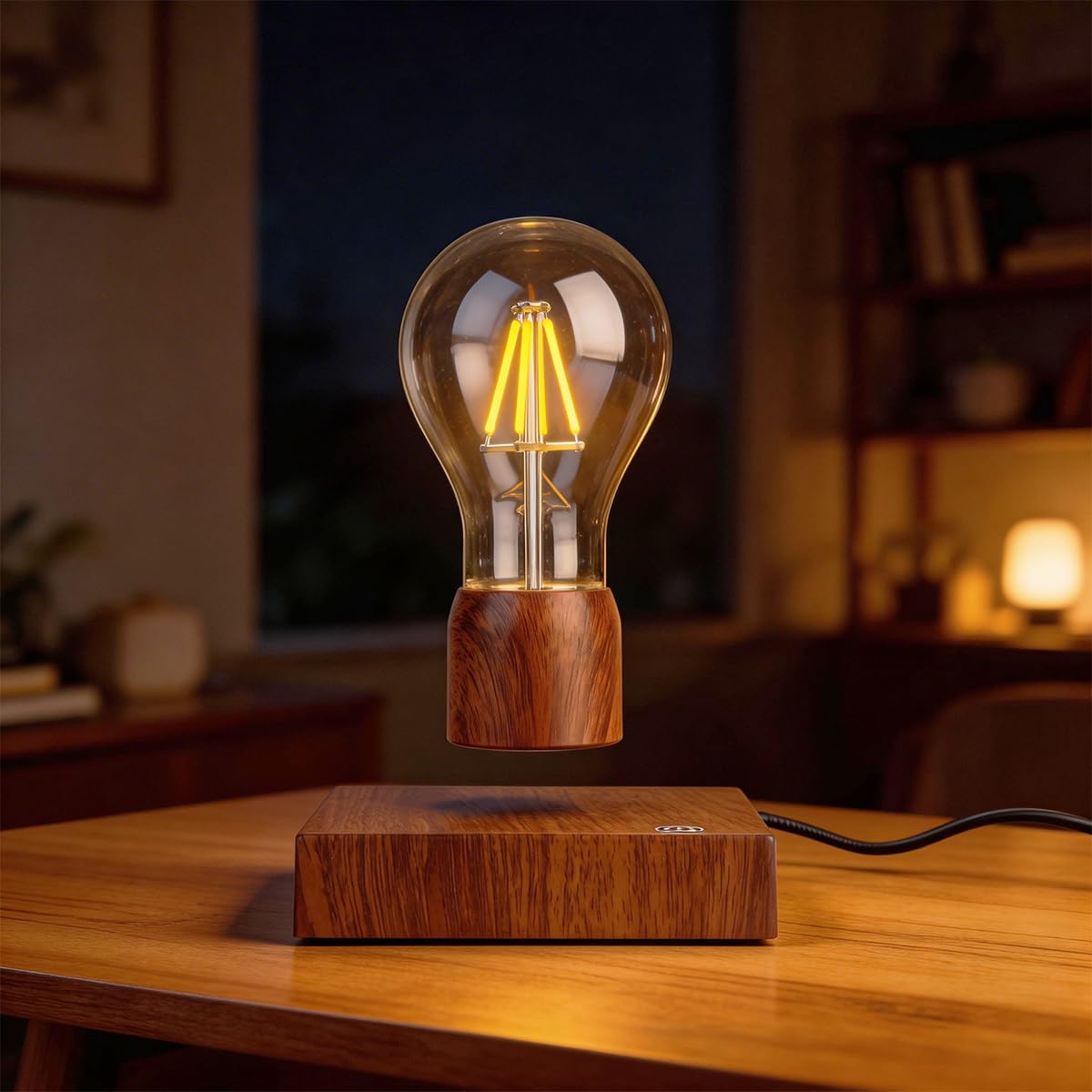 Amazon.co.jp: exekoml 磁気浮遊 ワイヤレス LED 電球 デスクランプ