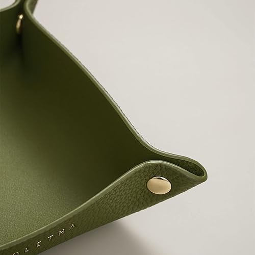 Miniatura 9 de OLETHA Bandeja estética para valet plato Little Catch-all soporte de joyería para viajes textura trenzada