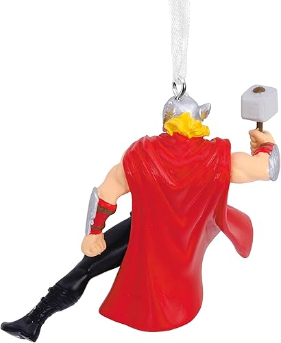 Miniatura 2 de Hallmark Marvel Thor con adorno de Navidad Mjolnir, 2.77 x 3.3 x 1.85 pulgadas