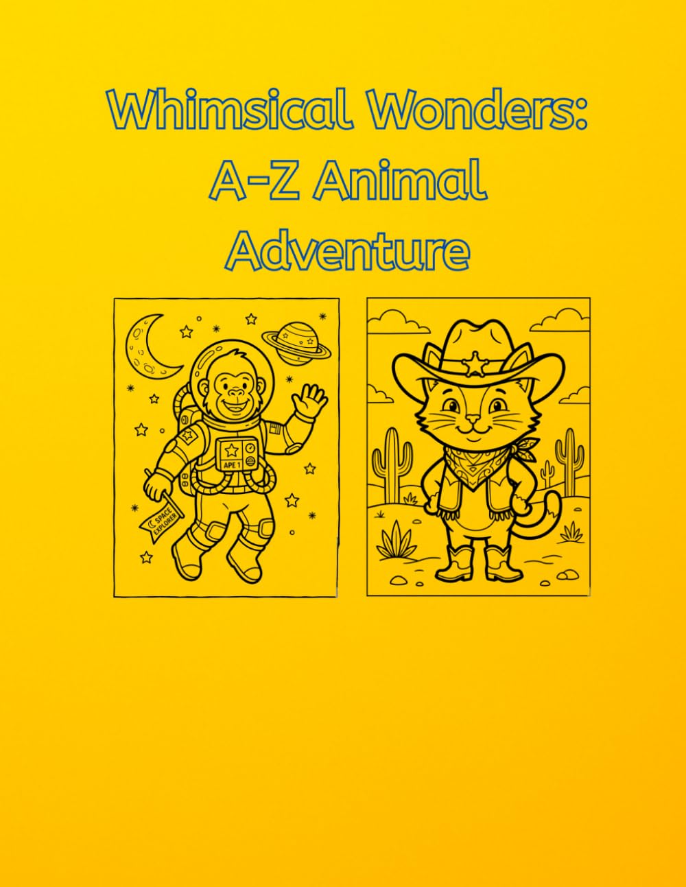 Whimsical Wonders: A-Z Animal Coloring Adventure for Kids Ages 4-12
