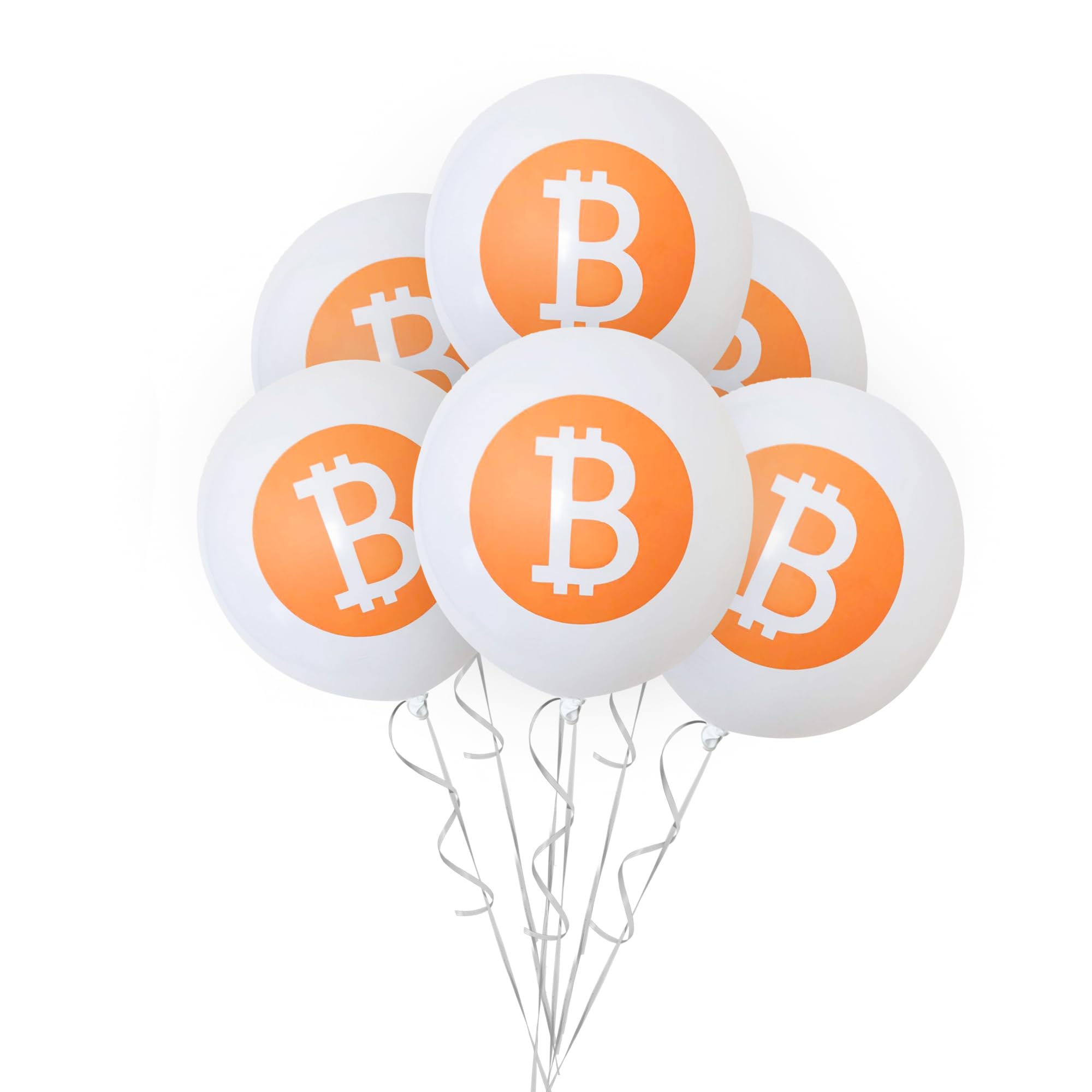 25 Bitcoin Party Balloon Party Decor for Surprise Birthday Party 10 Inch Latex White and Orange Balloons BTC Crypto Unique Balloons For Parties