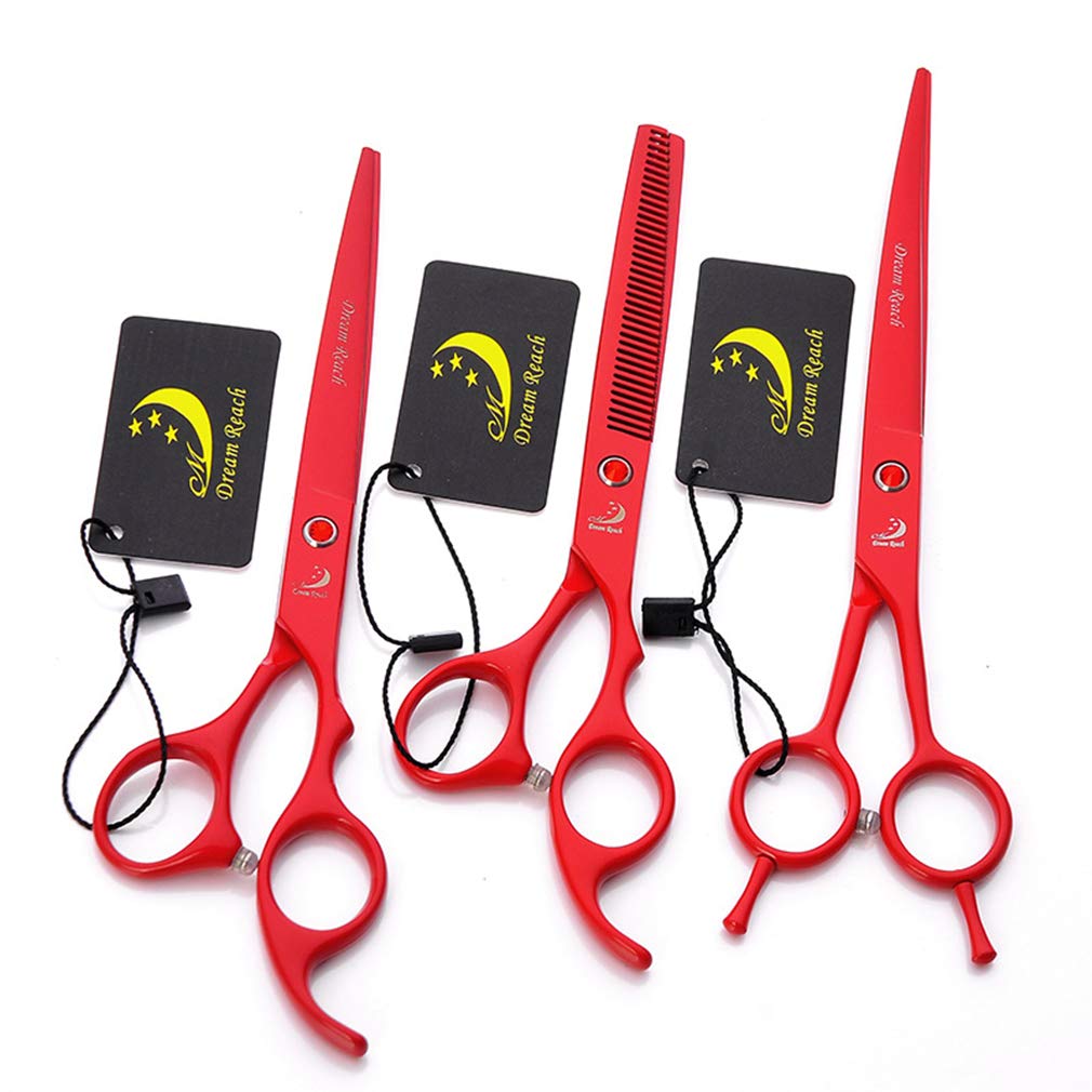 7.0 inch Governare Dell'animale Domestico Forbici, Acciaio Inossidabile di Taglio dei Capelli Diradamento Haircut Strumenti Pet Trimmer Kit, per Il Gatto del Cane E più Animali Domestici