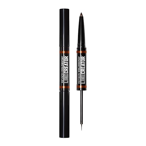 Revlon Delineador líquido y lápiz Kohl ahumado, maquillaje de ojos ColorStay Line Creator, impermeable y resistente a la transferencia, 152 cueros, disponible en Yaxa Venezuela