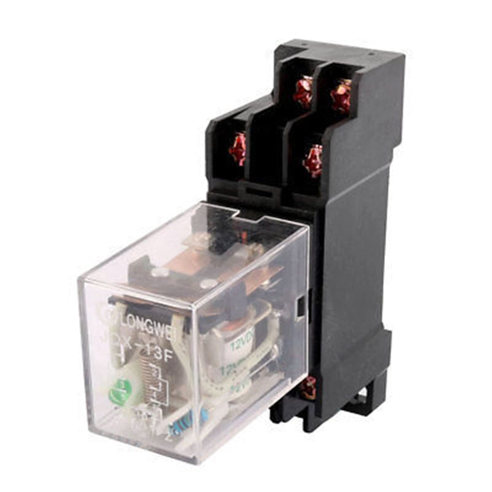 WEUSANXPL 10pcs DC12V Coil 8 Screw Terminal Electromagnetic Power Relay 10A w Socket