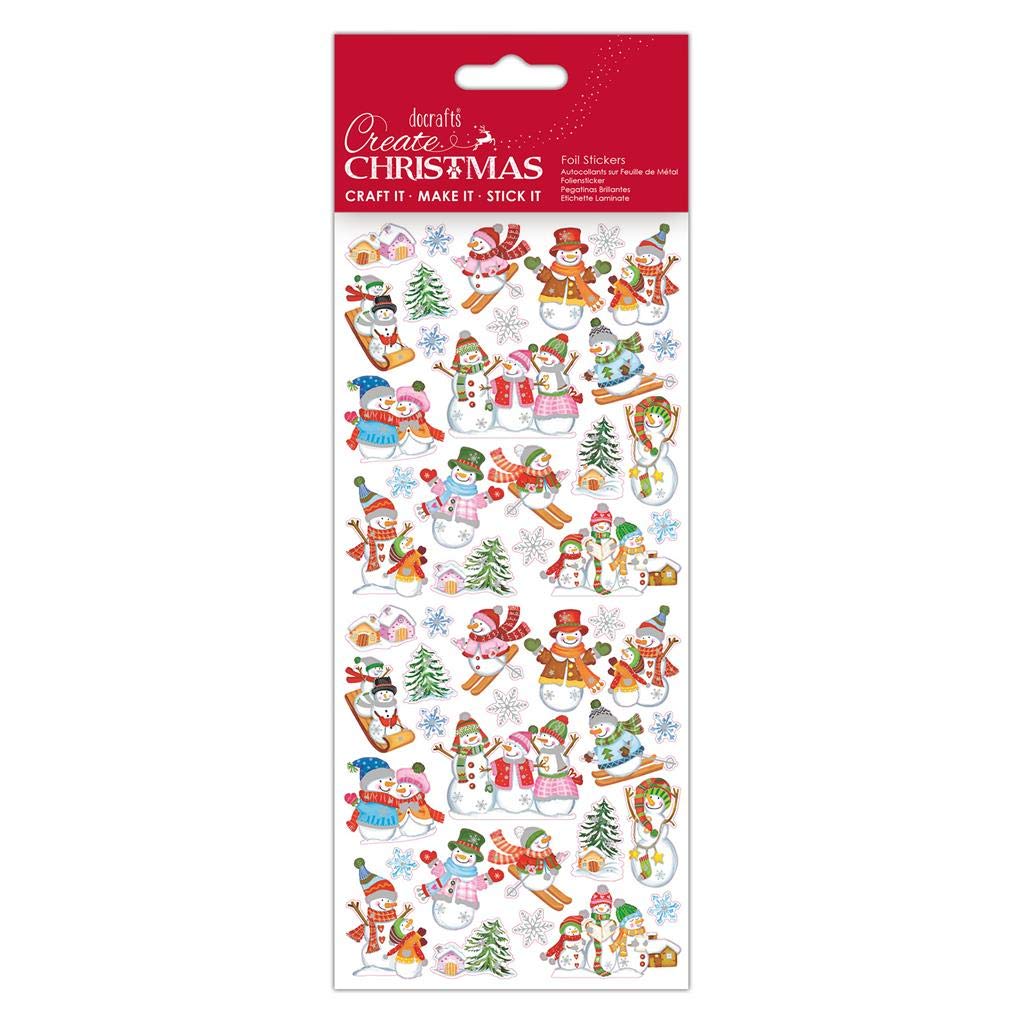 Papermania Christmas Stickers - Ski Snowmen