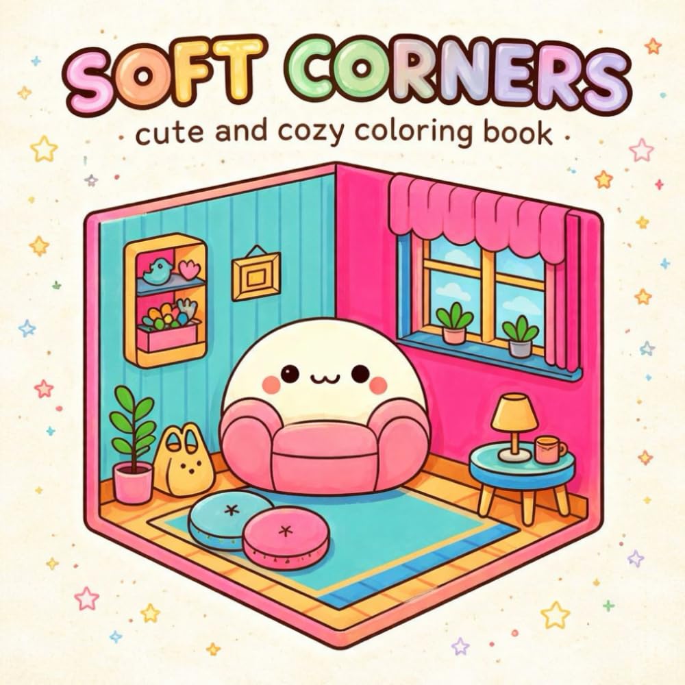 Soft Corners: Cute And Cozy Coloring Book