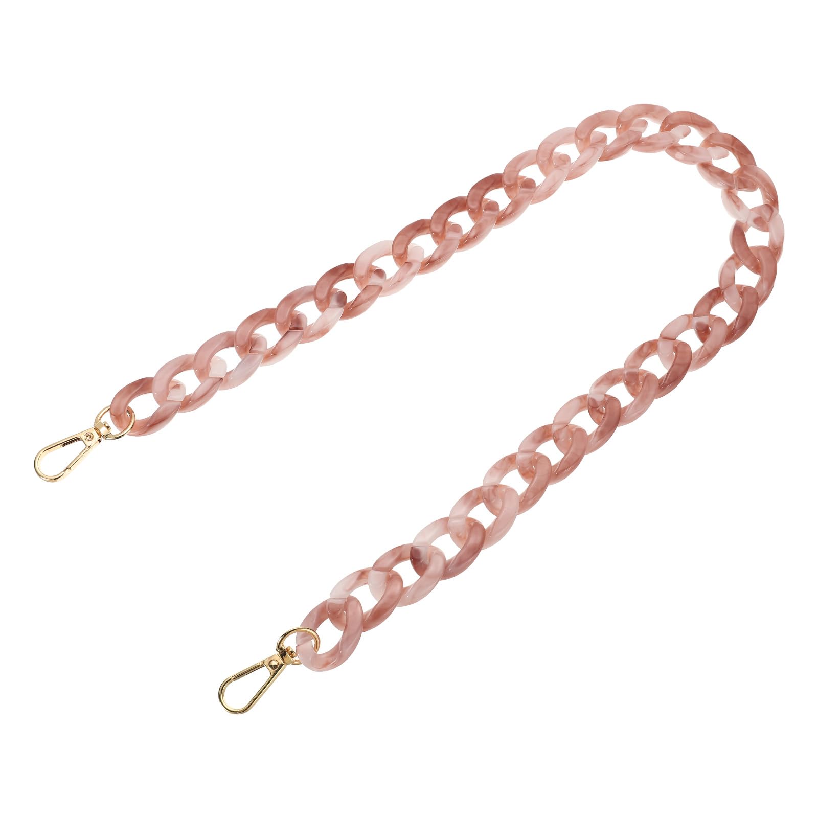 PATIKIL Acrylic Purse Strap, 15 Inch Acrylic Chain Purse Straps Replacement Luxury Handbag Strap Fashionable Purse Clutches Handles for Shoulder Bag Crossbody DIY Crafts, Pink White