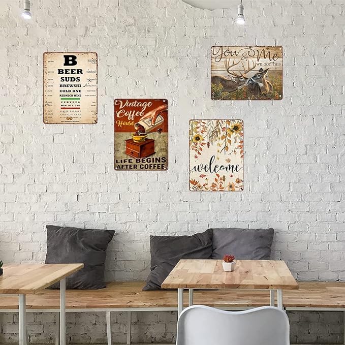 Panneau Métal Rétro « Beware Of Goat » – Décoration Murale Humoristique Pour Jardin, Clôture, Garage – 20,3 X 30,5 Cm