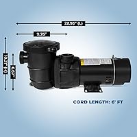 Vista 6 de XtremepowerUS 2-Speed Above Ground Pool Pump 1.5HP Swimming Pool Pump 1.5" NPT Strainer Basket Filter High-Flow With Fitting Adapter