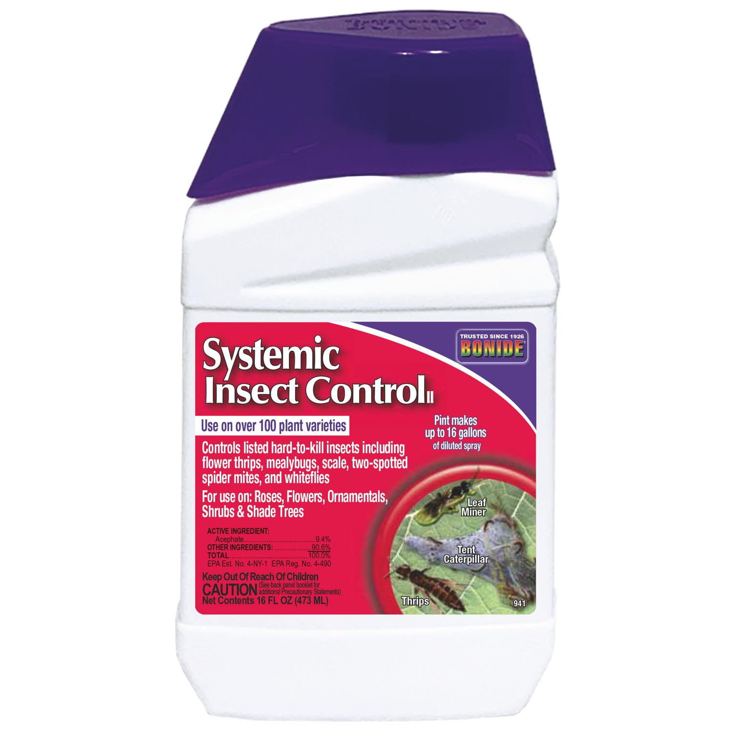 Sistema de control de insectos Bonide Products 941, bidón de 0,5 litros | Insecticida de larga duración, para jardinería al aire libre, hace 16 galones