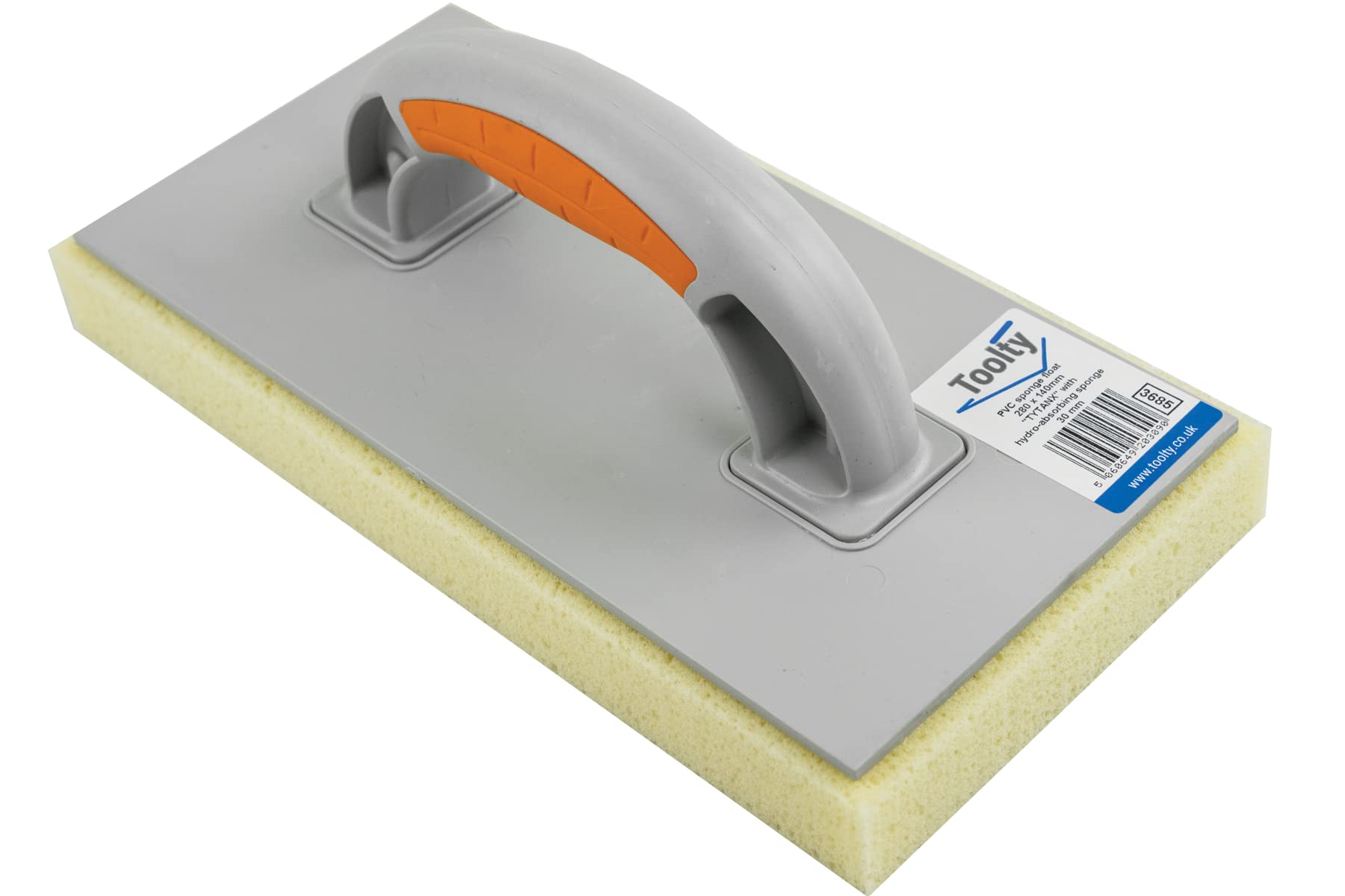 Ianpav Beige 1Pc Yellow Sponge 30Mm Rubber Handle Float 280 X 140 Plastering Grouting Rough