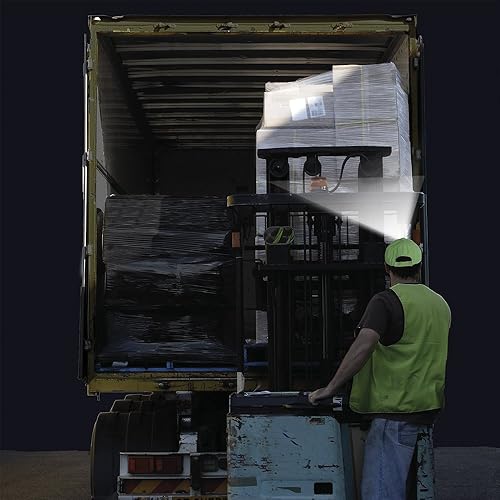 Miniatura 5 de POWERCAP - Sombrero LED de visibilidad de seguridad 2510 ultra brillante, manos libres, iluminado, funciona con pilas, color naranja de alta