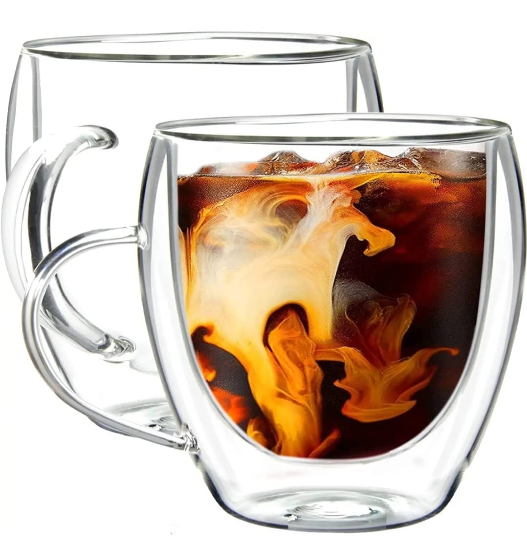 KiKiluxxa Glass Double Walled Tea and Coffee Cup Set of 6 - Transparent Coffee and Gree Tea Mug Set,250ml (B0BDSVQ7L1) Amazon Price History, Amazon Price Tracker