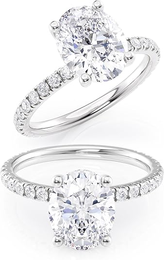 Moissanite Engagement Ring 1/4 Carat Round Natural Diamond