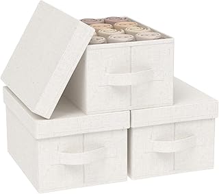 Sponsored You’re seeing this ad based on the product’s relevance to your search query.Learn more about this advertisement ENUMAIL Storage Box with Lid, Organiser Storage Box, Folding Box with Handles, Set of 3 Clothes Storage Organisation, Used for Storing Clothes, 33 x 23 x 18 cm, Beige