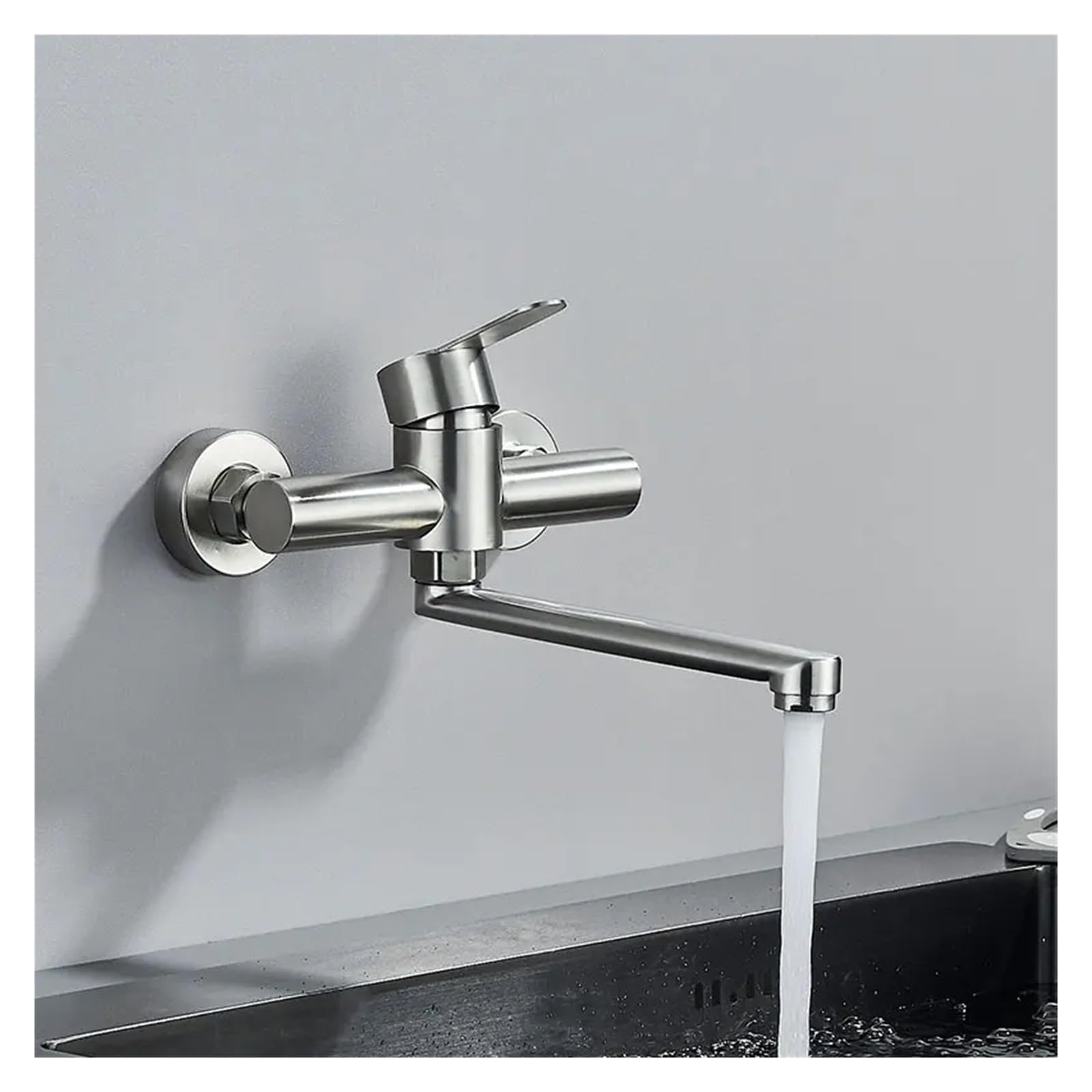Robinet de cuisine en acier inoxydable durable avec mitigeur eau chaude