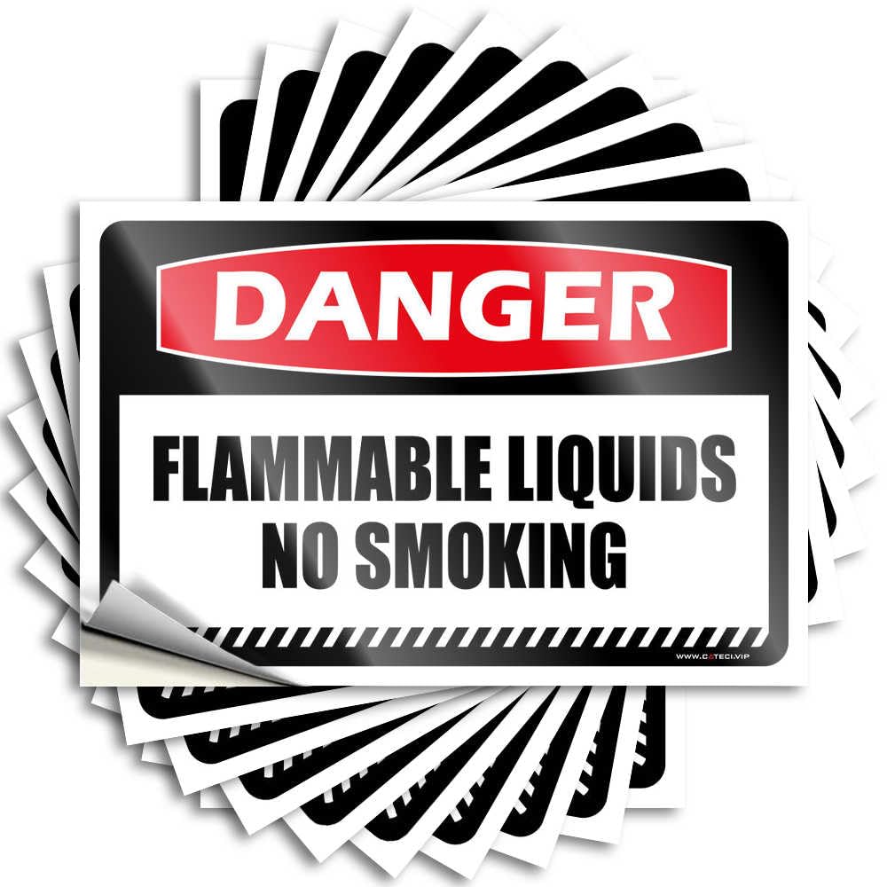 Work Collection Tattoo | Danger Flammable Liquids No Smoking Scented for Ship Decor(12X18CM)