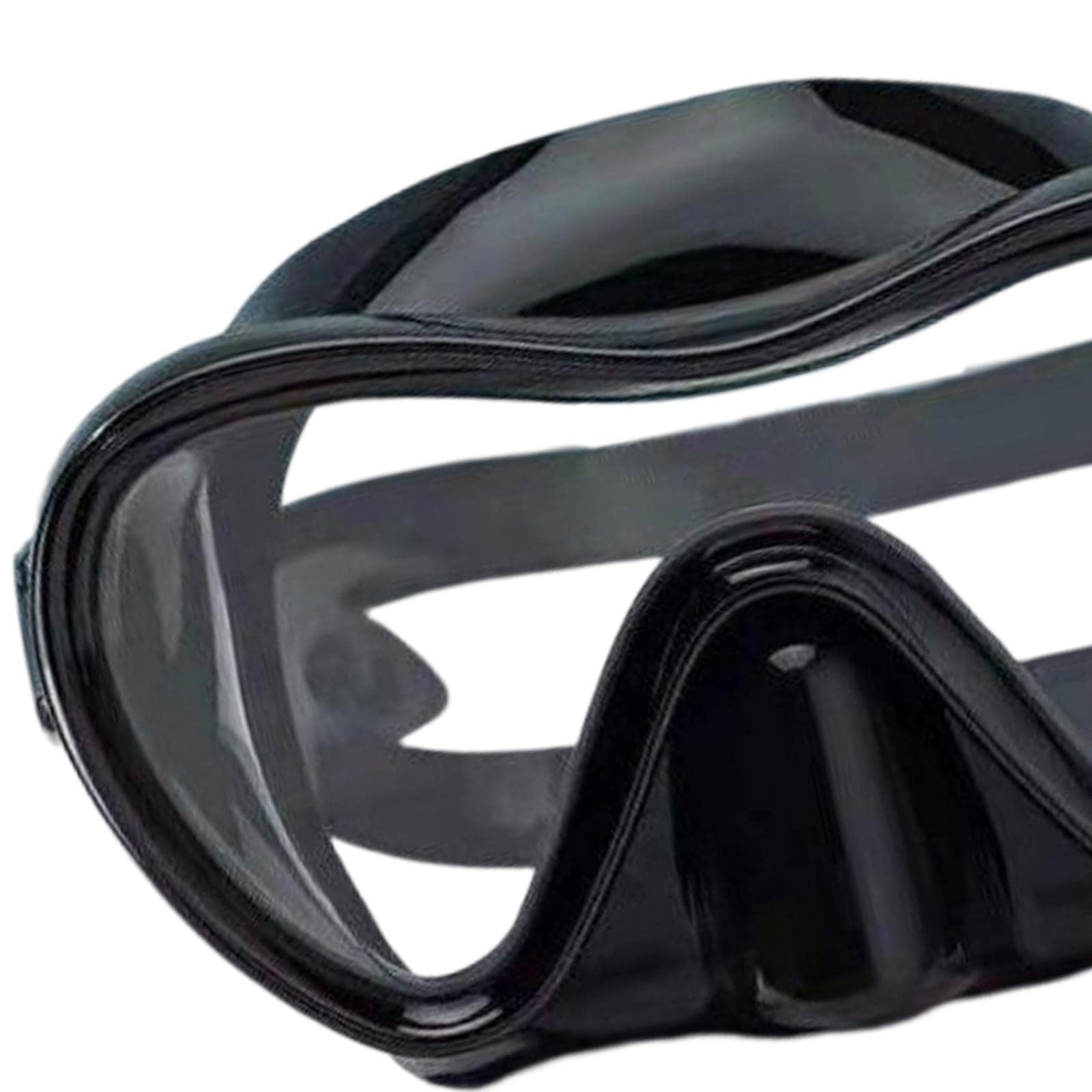 Máscara de buceo para adultos, a prueba de fugas, sin empañamiento, gafas de buceo, color negro