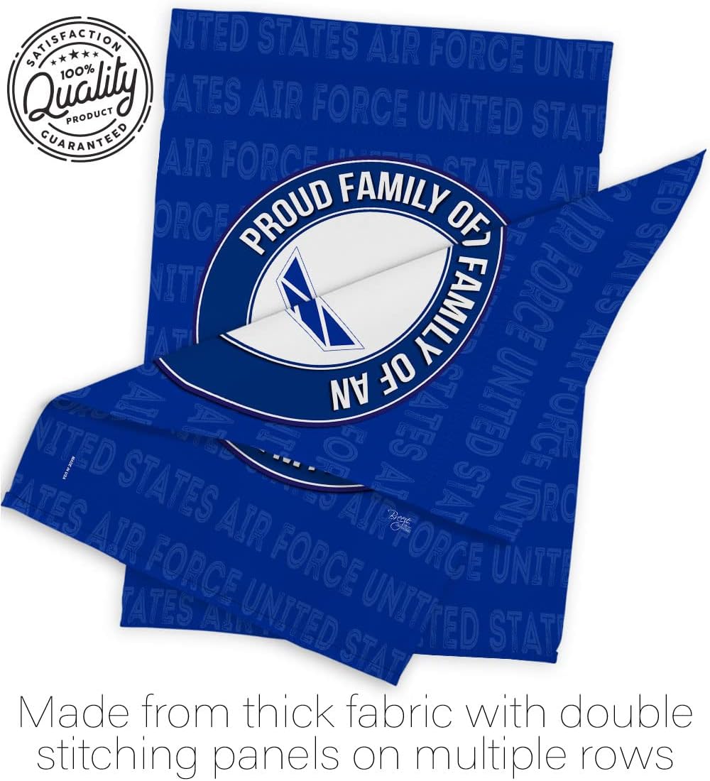 Proud Family Airman House Flag - Armed Forces Air Force USAF United State American Military Veteran Retire Official - Decoration Banner Small Garden Yard Gift Double-Sided Made In USA 28 X 40