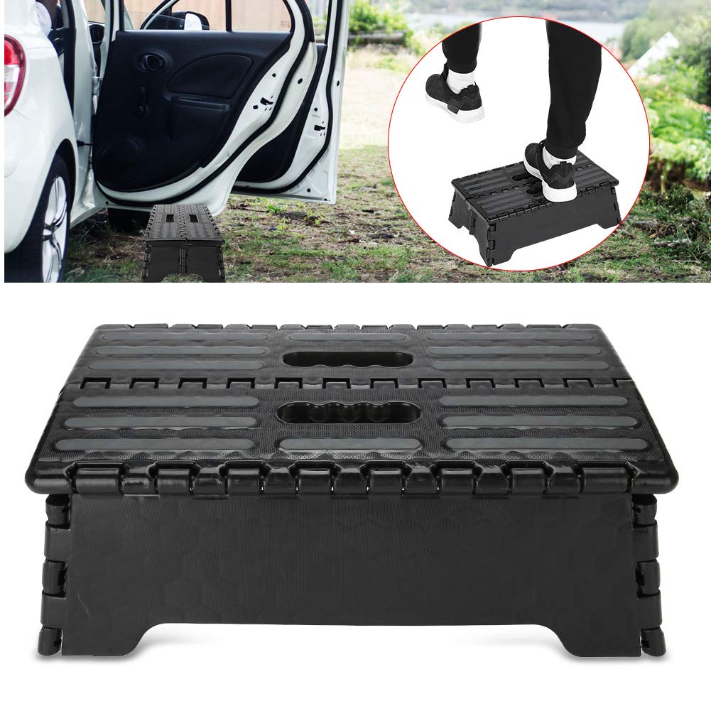 Tabouret Pliant pour Véhicule de Loisirs, Tabouret Pliant en Plastique pour Personnes âgées Qui Montent Lits/Escaliers, Marchepied pour Chien Entrer dans Voiture SUV, 38x21.5x13cm