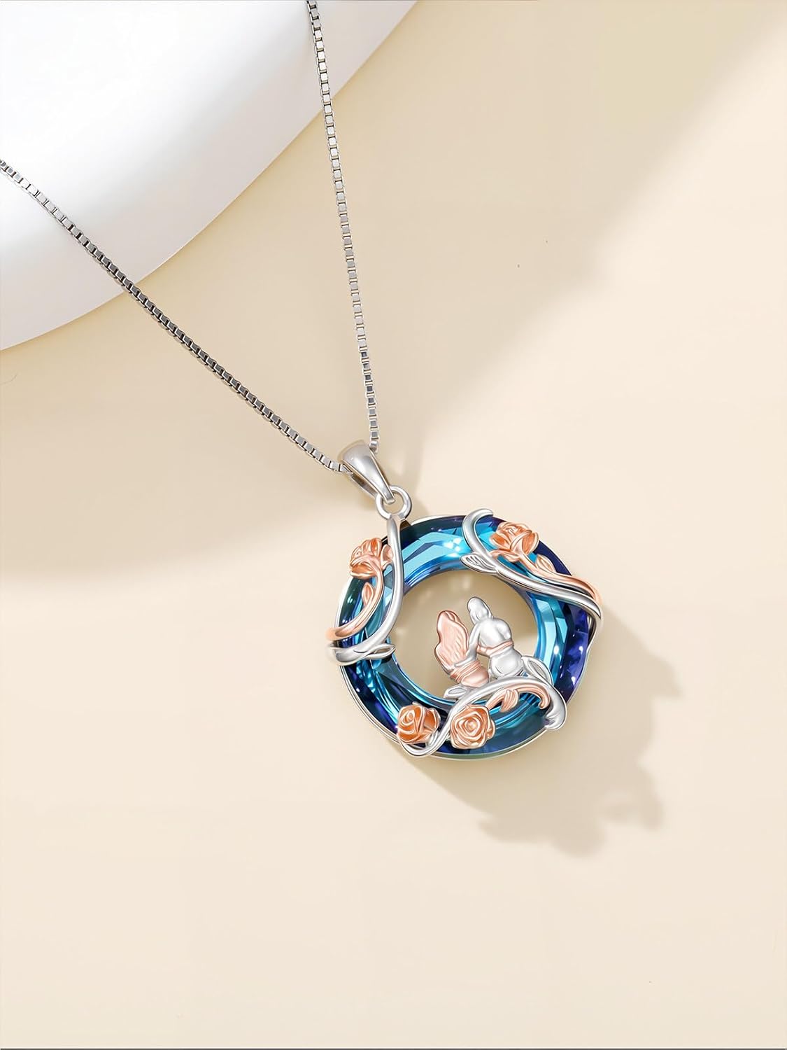 TOUPOP Sister Birthday Gifts for Sister 925 Sterling Silver 2 to 5 Sisters Necklace Rose Flower Pendant Crystal Jewelry Birthday Gifts for Women Best Friend - Image 4