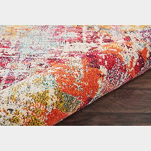 Tapis de salon moderne multicolore antidérapant 160x180 cm - 6