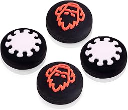Joystick Caps for Nintendo Switch & Switch Lite, Joy-Con Controller Analog Caps Thumb Stick Covers Silicone Grip Set 4PCS (Red-White)