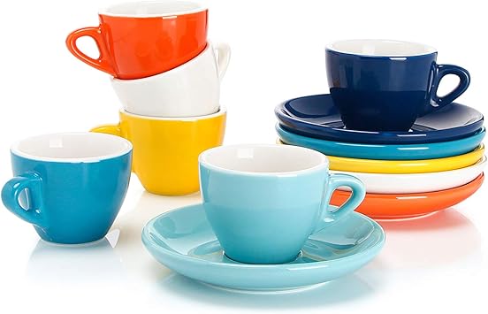 Sweese 2 Ounce Espresso Cups with Saucers