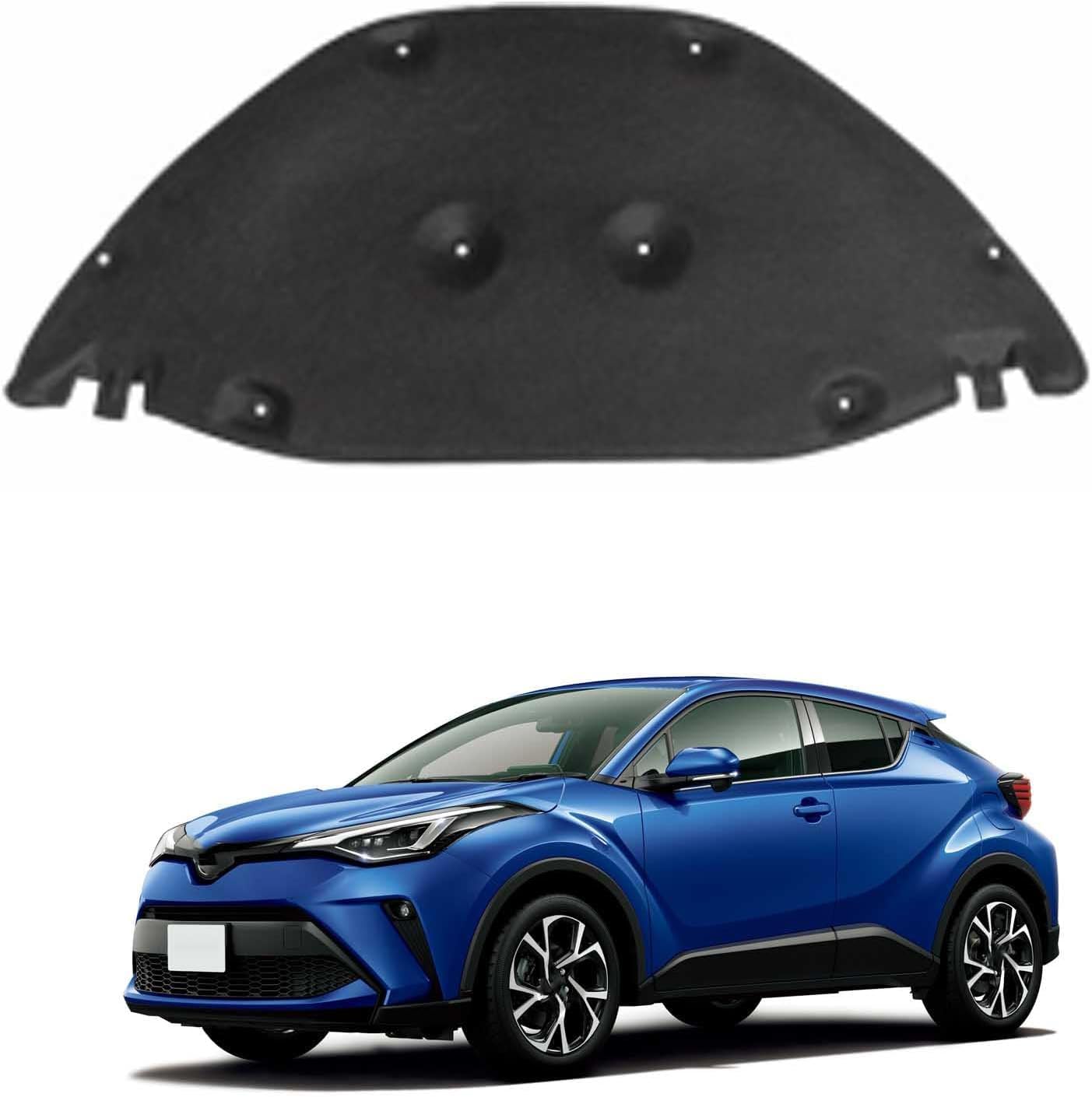 Bonnet Sound Deadening Mat 10mm for Toyota CH-R OE: 53341F4010 – Heat Shield Insulation, Practical Replacement Liner with Clips & PET Fibre