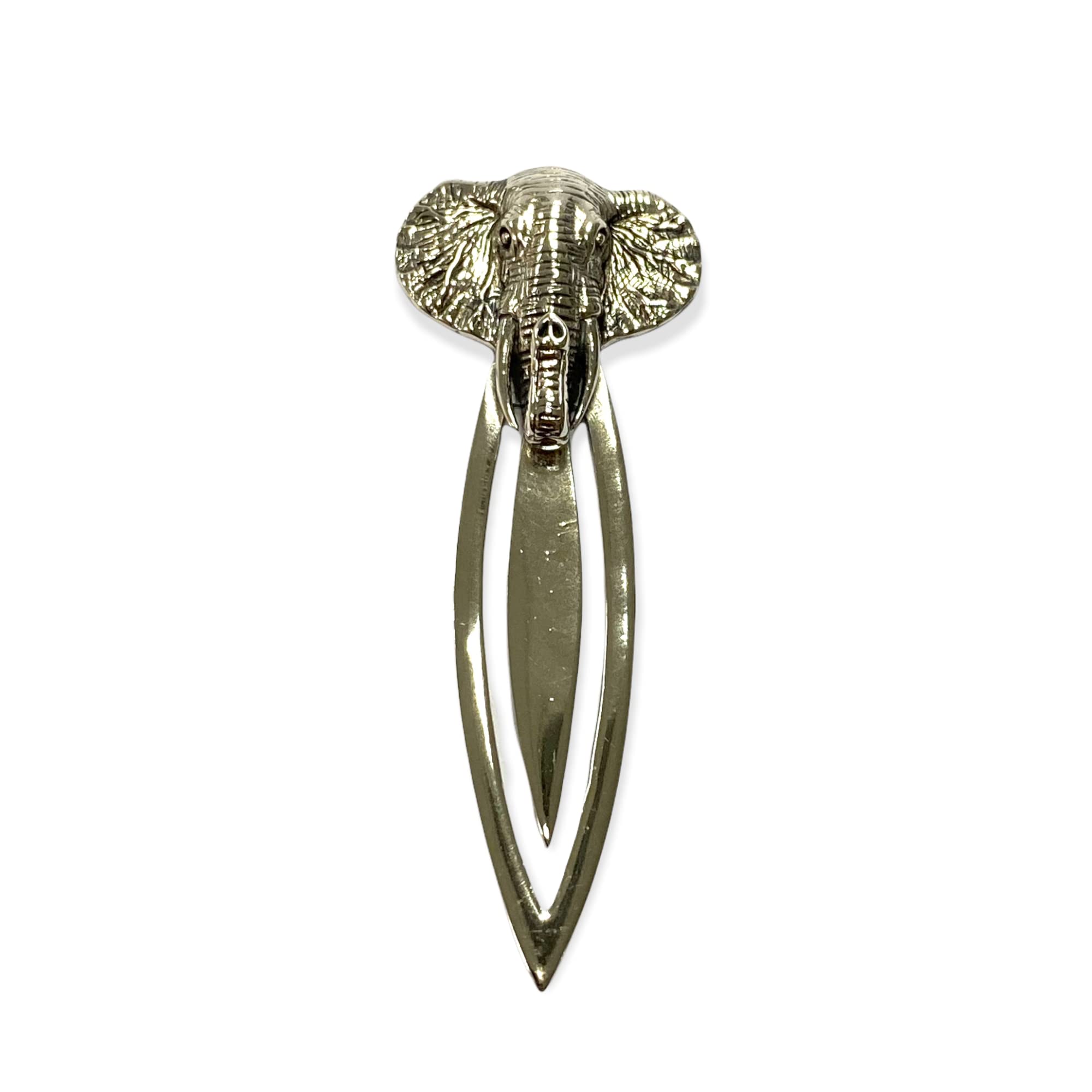 Victorian Style Elephant with Ruby Eyes Bookmark Clip 925 Sterling Silver