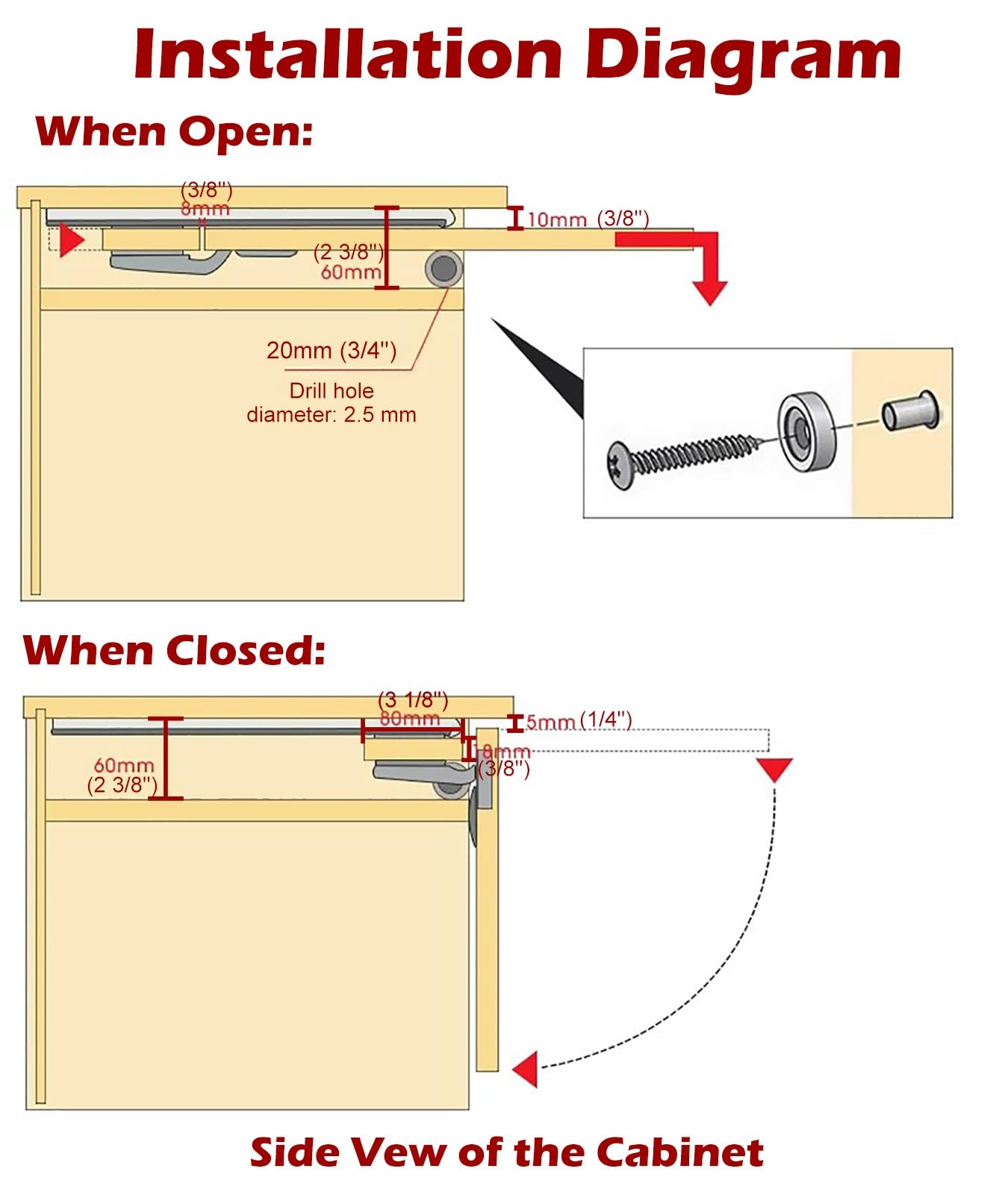 Herrajes Puertas Correderas Guía para Puerta Escamoteable de Armario | Herrajes para Puerta Corredera con Bisagras Pivotantes, Sistema Silencioso para Armario con Cierre Suave(60cm (23 5/8"))