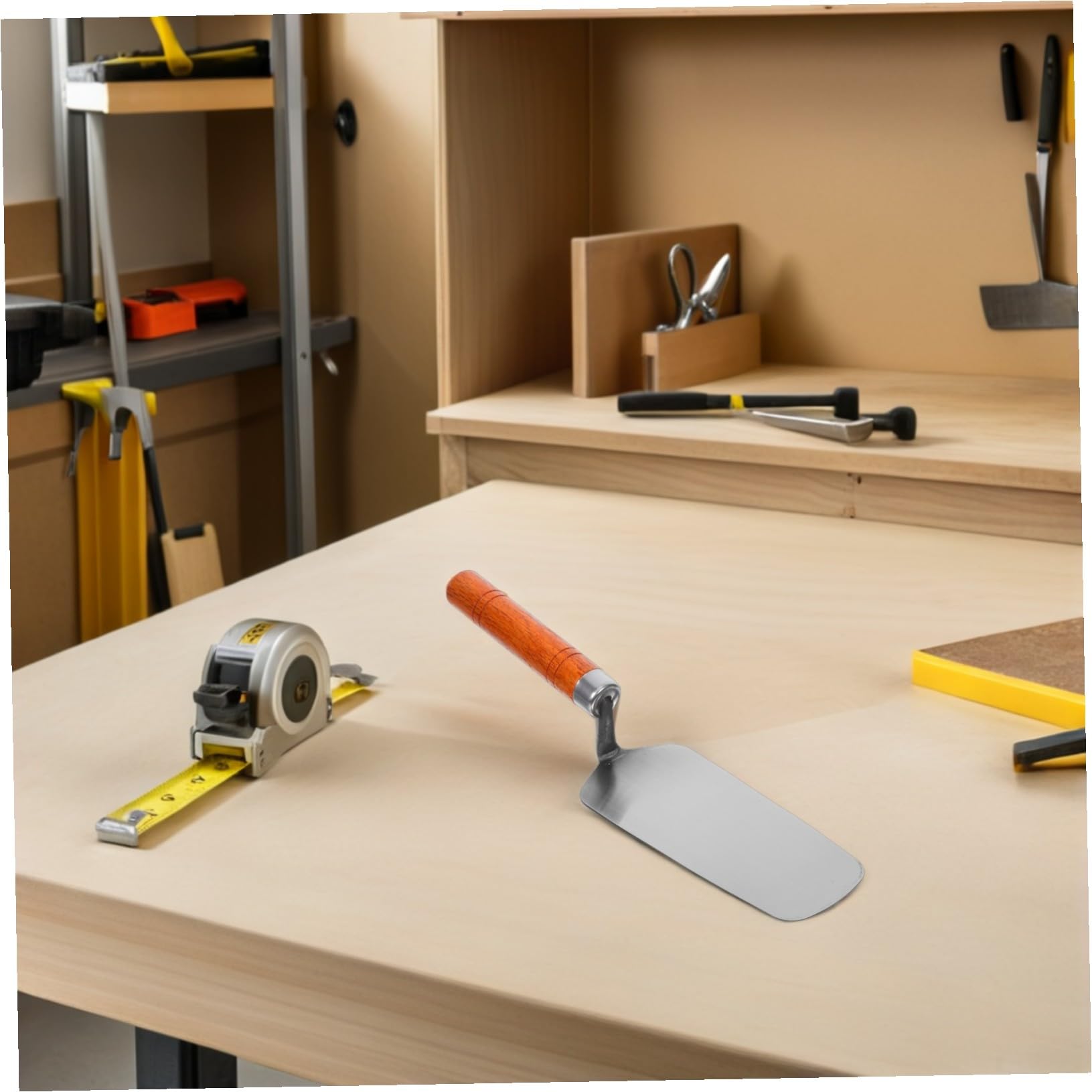 NOLITOY Masonry Trowel de Acero Inoxidable Herramienta Plana para Azulejos Paleta para Cemento y Mortero con Mango Ergonómico para Acabados Precisos y Fácil Limpieza