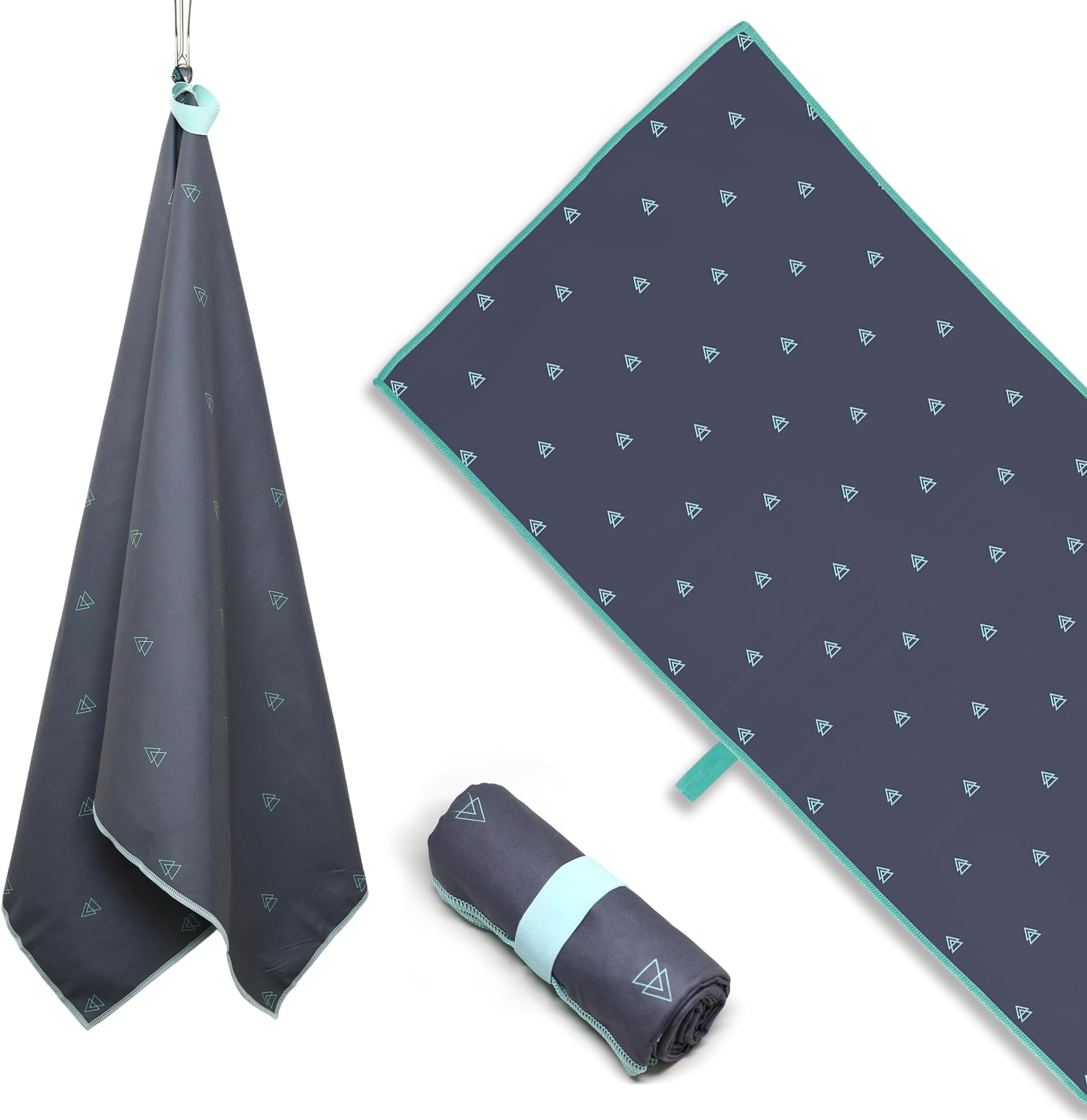 Large Microfiber Beach Towel, 64" x 30" Quick Dry Odor-Free Technology, Men & Women Fast Drying Absorbent Swim Towels for Swimmers, Sand, Pool, Travel, Hiking, Gym, Camping, Bath