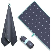 Acteon Microfiber Beach Towel 64 x 30 - Quick Dry Beach Towel | Large Beach Towel | Lightweight Travel Beach Towel | Absorbent Microfiber Towels | Beach Essentials & Accessories for Men & Women