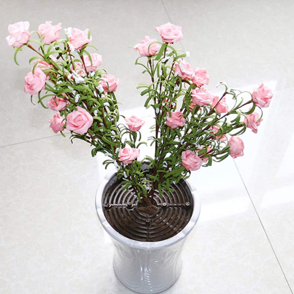 Lot de 2 Protection pour Pot de Fleurs, Pot de Fleurs en Grille pour Pot de Fleurs, Pot De Fleurs Grille, pour Bébé pour Protéger Les Enfants Et Animaux Domestiqu (Noir, Marron), M