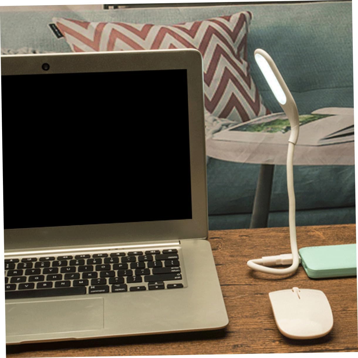 1pc Portable USB Led Lamp Dimmable Touch-Sensitive Bedside Night Light for Reading