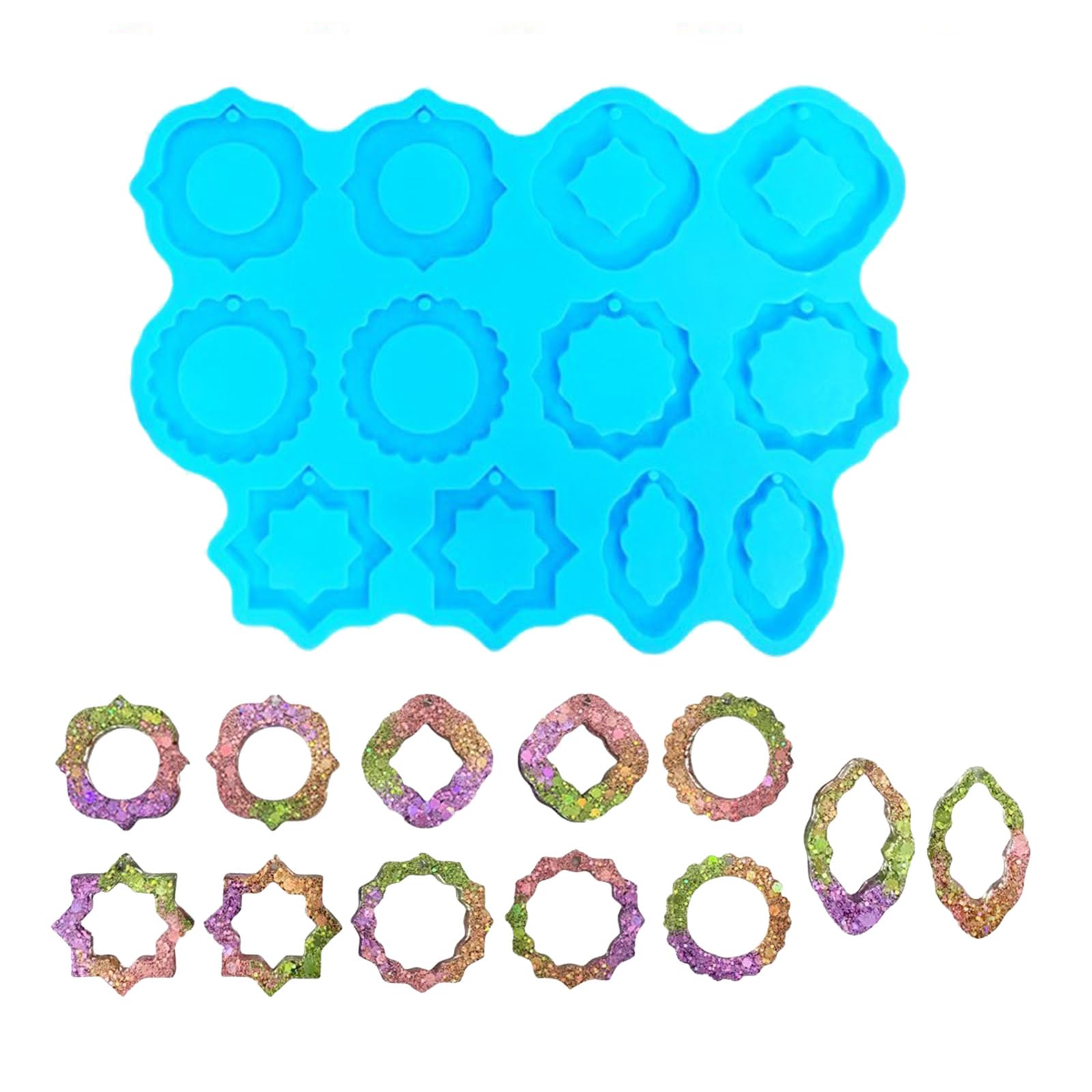 Moules Boucles D'Oreilles En Silicone - Motif Fille Anime - Pour Création Bijoux DIY (Lot De 4) - 12